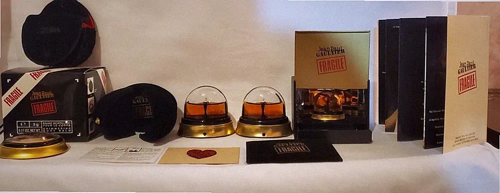 4+Items JEAN PAUL GAULTIER *FRAGILE* 25ml + 7ml PERFUME+BODY BALM+STICK ON *RARE