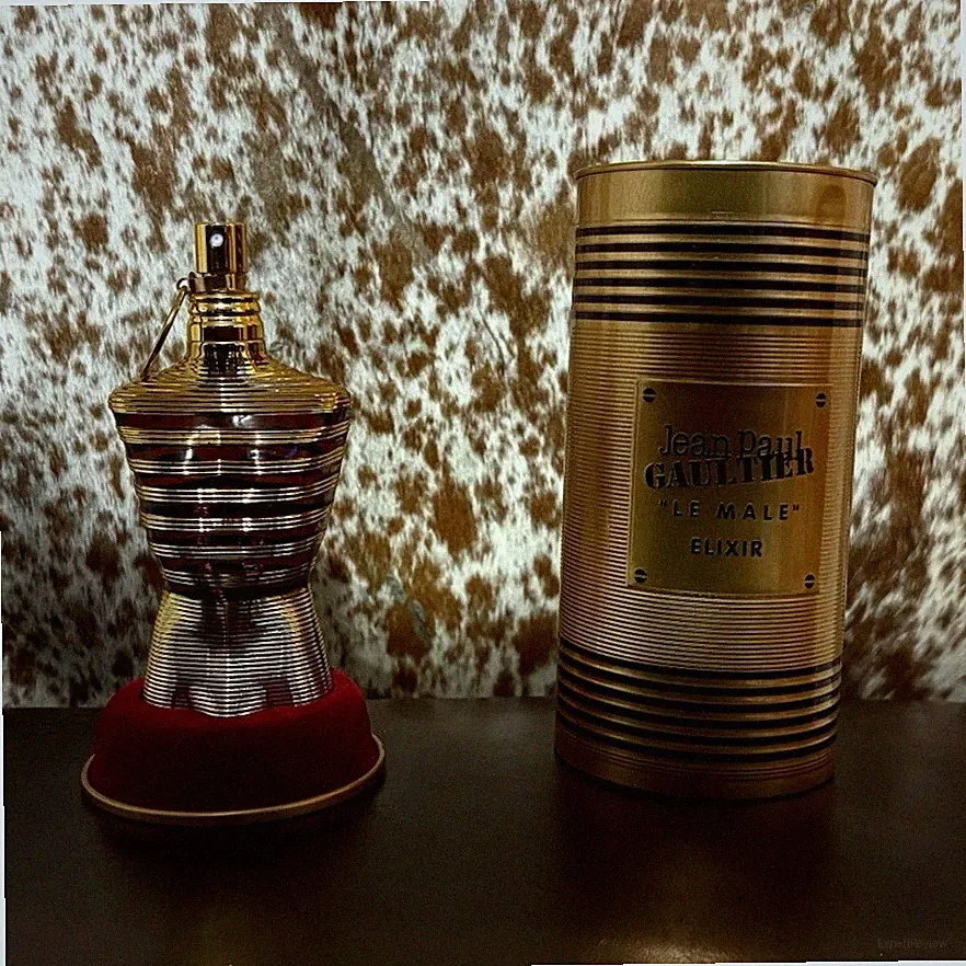 Jean Paul Gaultier Le Male Elixir Fragrance for Men Original Bottle and Tin