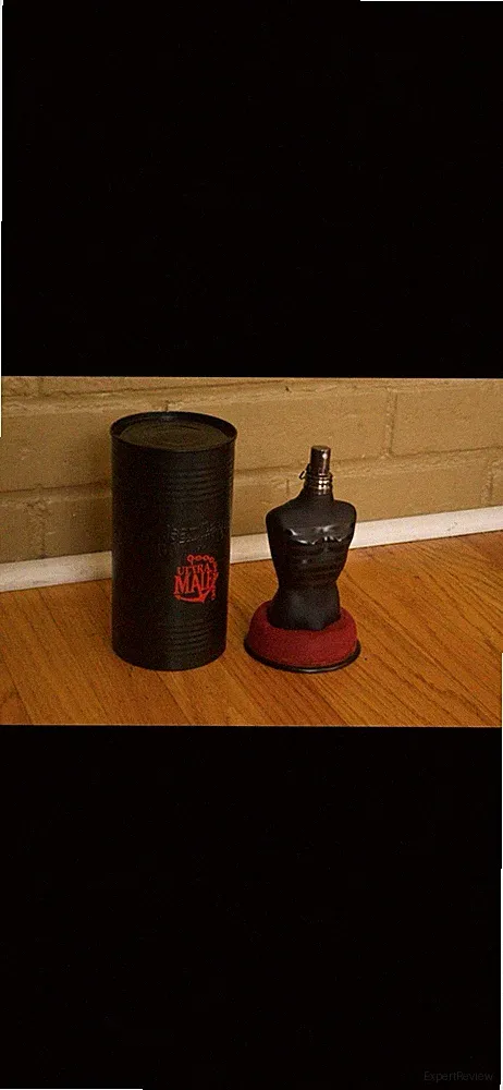 Jean Paul Gaultier Le Male Men's Fragrance Bottle Black and Red Packaging