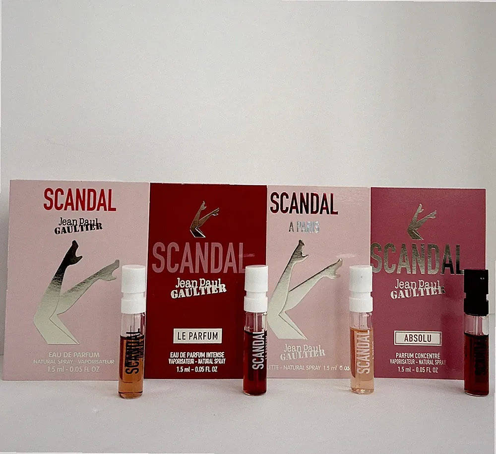 Jean Paul Gaultier SCANDAL Women's Perfume Collection Sample Spray Vial 4pc Set
