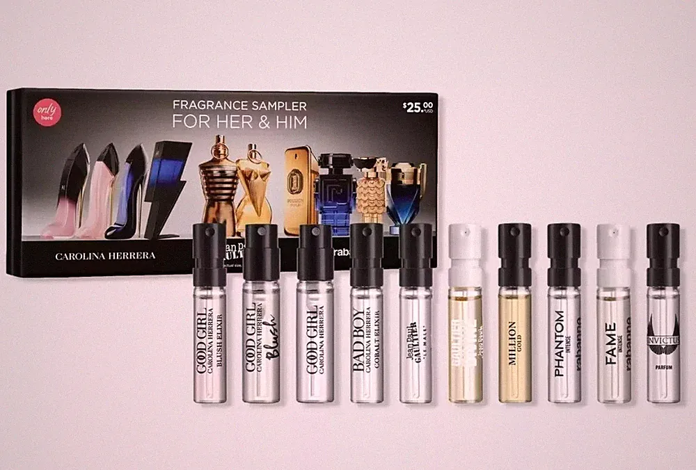 Ulta Fragrance Sampler For Her & Him Holiday Herrera Rabanne & JP Gaultier #E2-6